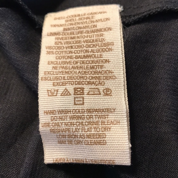 Free People black lace dress with multi colored floral chest Sz 10 bi-level hem - Picture 11 of 11